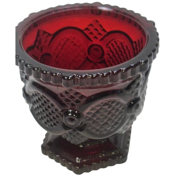 Avon Cape Cod Ruby Red Vintage Sugar Bowl - Picture 2 of 4